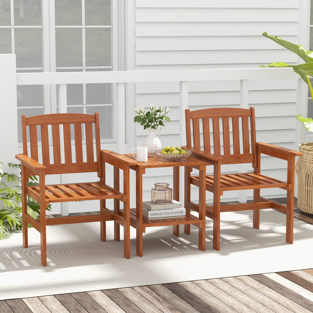 3 Piece Patio Bistro Table and Chairs Set - TidySpaces