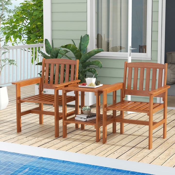 3 Piece Patio Bistro Table and Chairs Set - TidySpaces