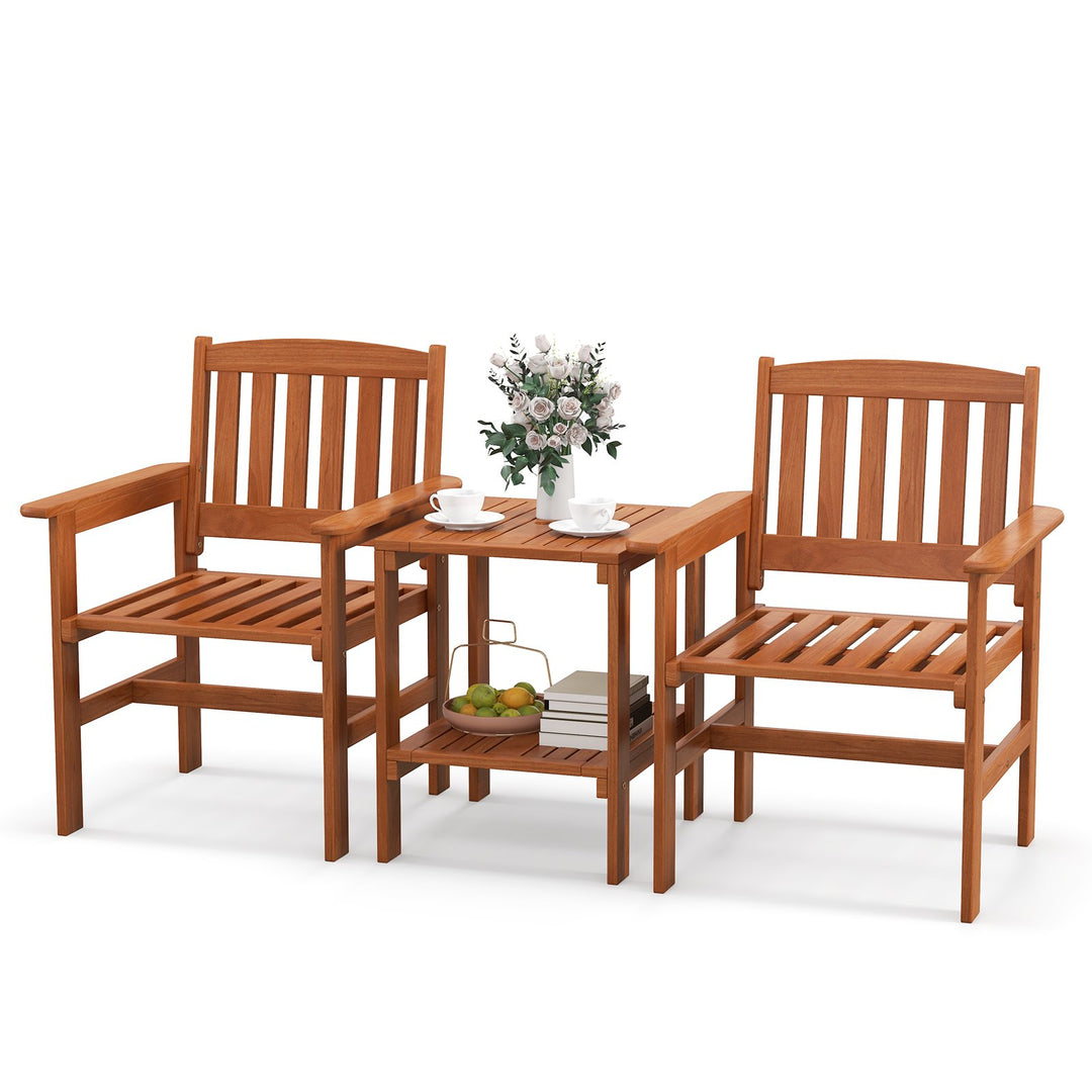 3 Piece Patio Bistro Table and Chairs Set - TidySpaces