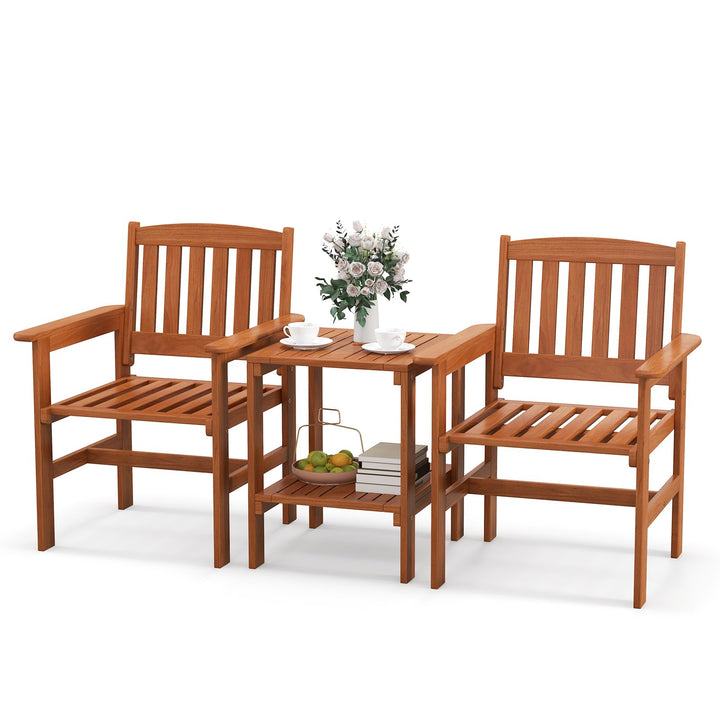 3 Piece Patio Bistro Table and Chairs Set - TidySpaces