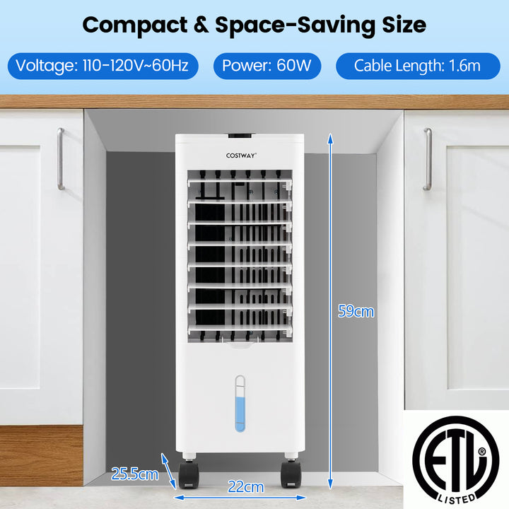3 Speed Evaporative Air Cooler with Sleep Mode and 3 Wind Mode