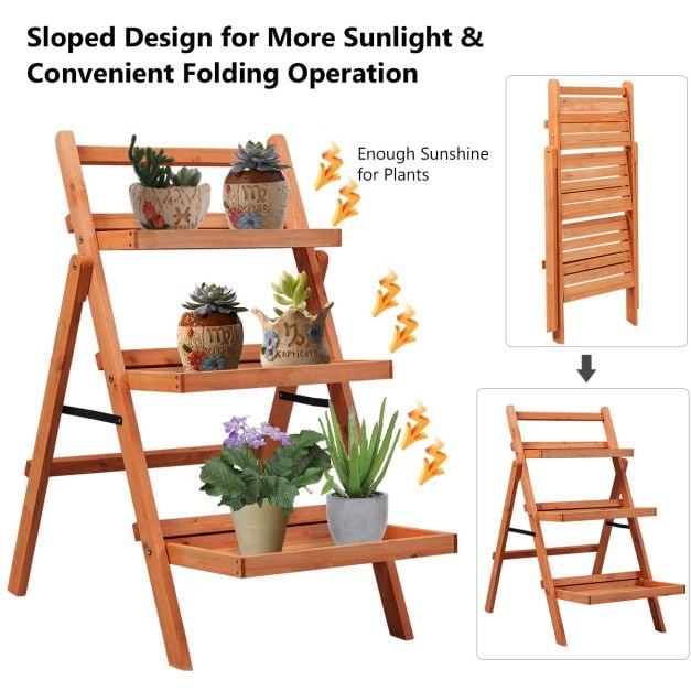 3-Tier Plant Stand Flower Rack Bonsai Pot Shelf