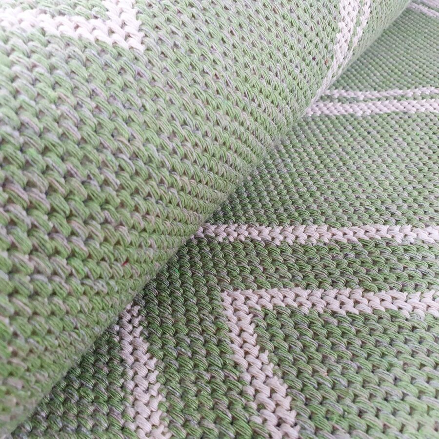 Cotton Rug Green Diamond