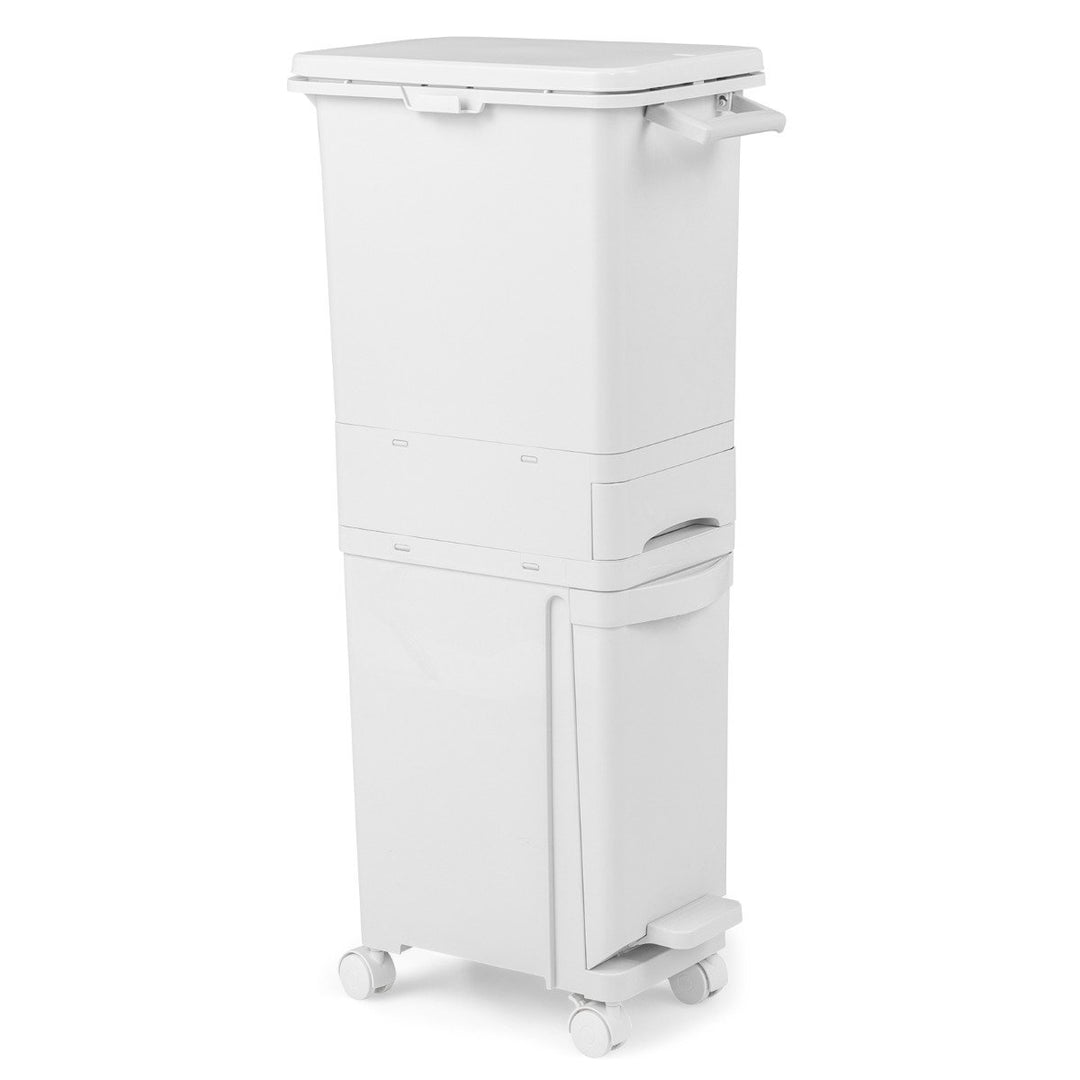 3 in 1 Multifunctional Kitchen Trash Can with Tilt-Designed Bottom Bin - TidySpaces