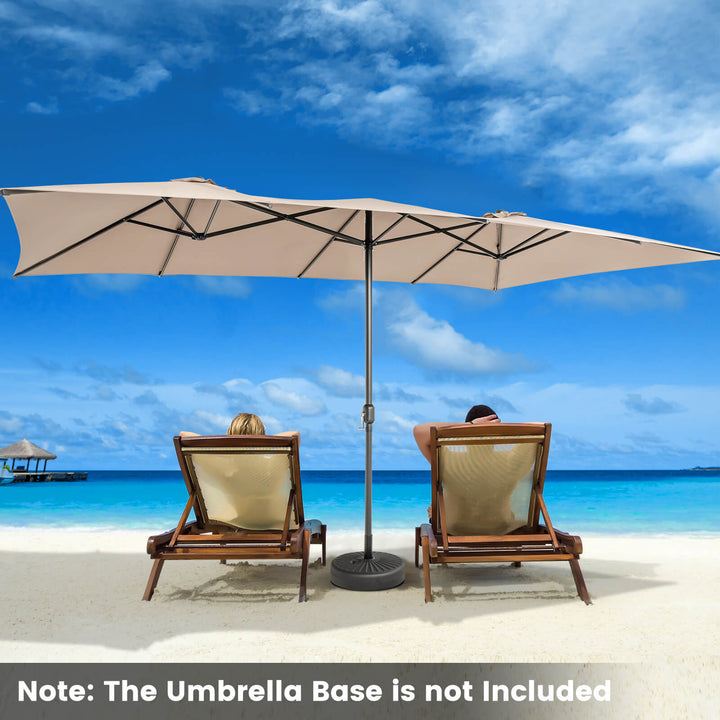 4.3 m Double Sided Patio Umbrella with Crank Handle