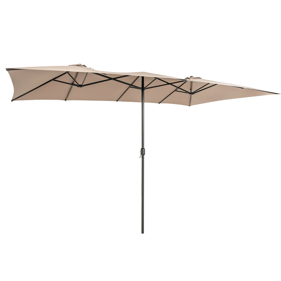 4.3 m Double Sided Patio Umbrella with Crank Handle