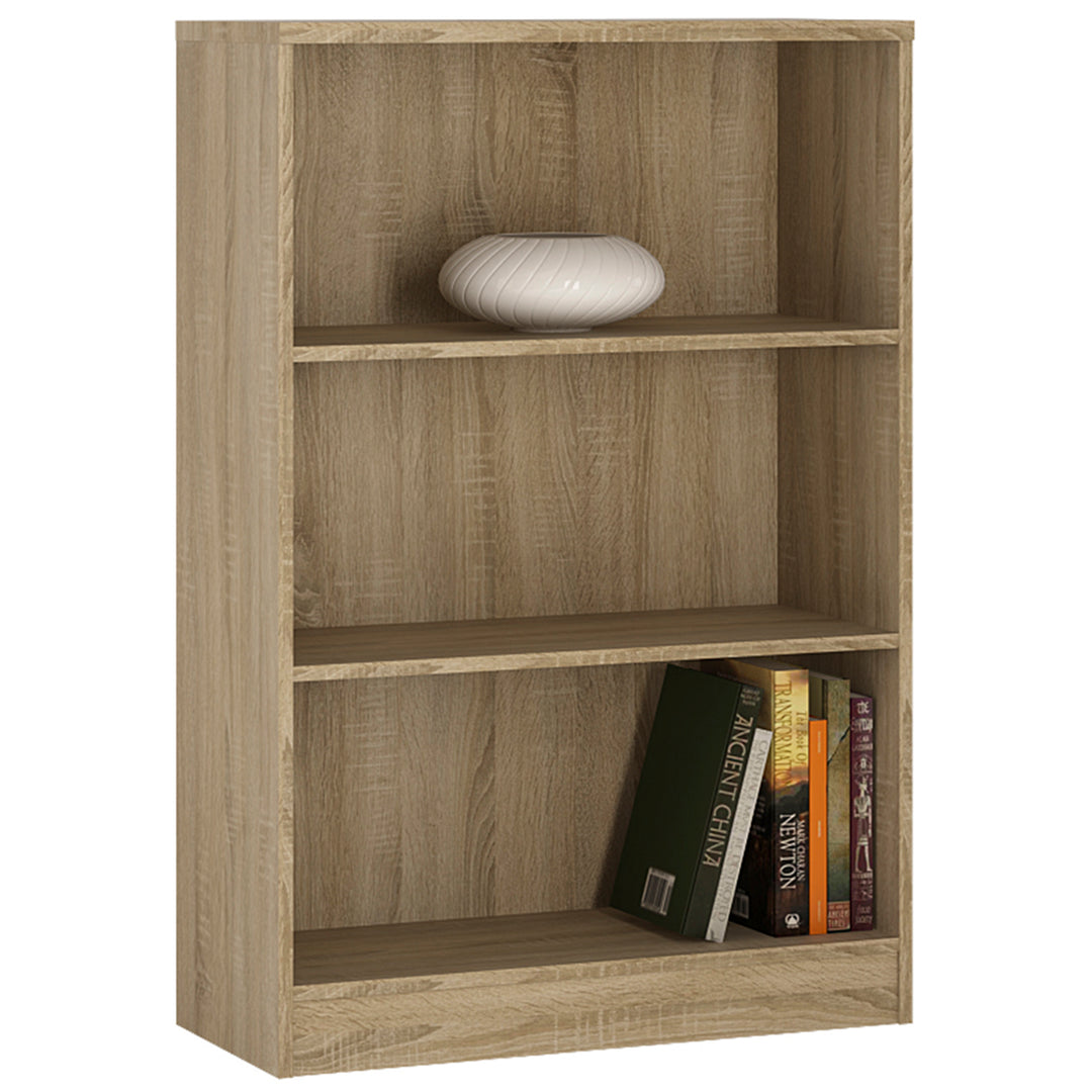 4 You Medium Wide Bookcase in Sonama Oak - TidySpaces