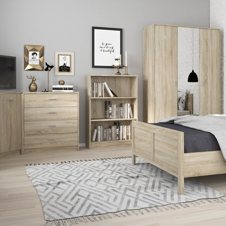 4 You Medium Wide Bookcase in Sonama Oak - TidySpaces