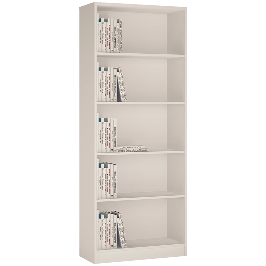 4 You Tall Wide Bookcase in Pearl White - TidySpaces