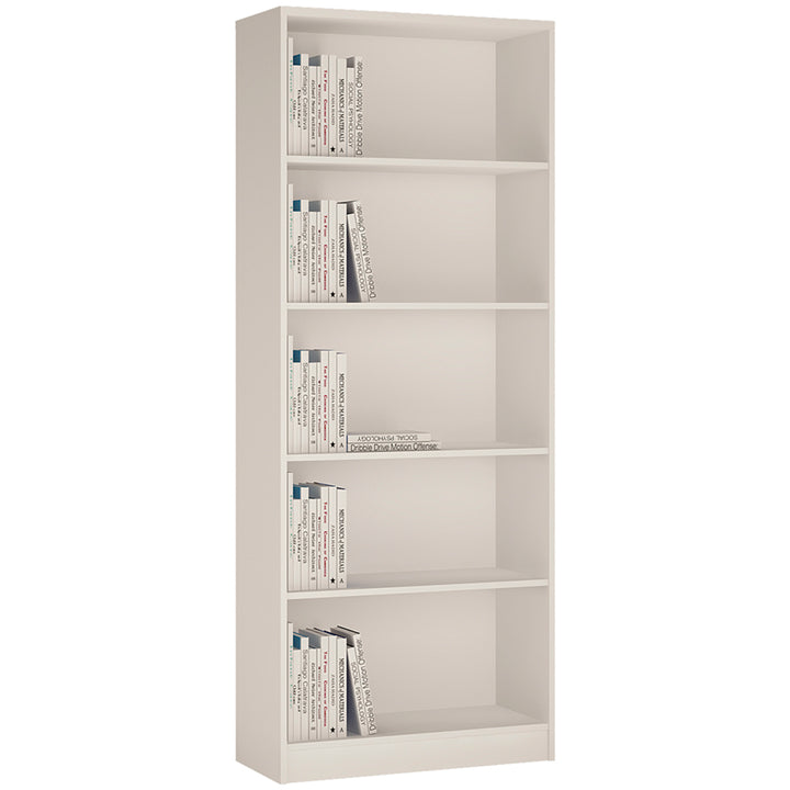 4 You Tall Wide Bookcase in Pearl White - TidySpaces