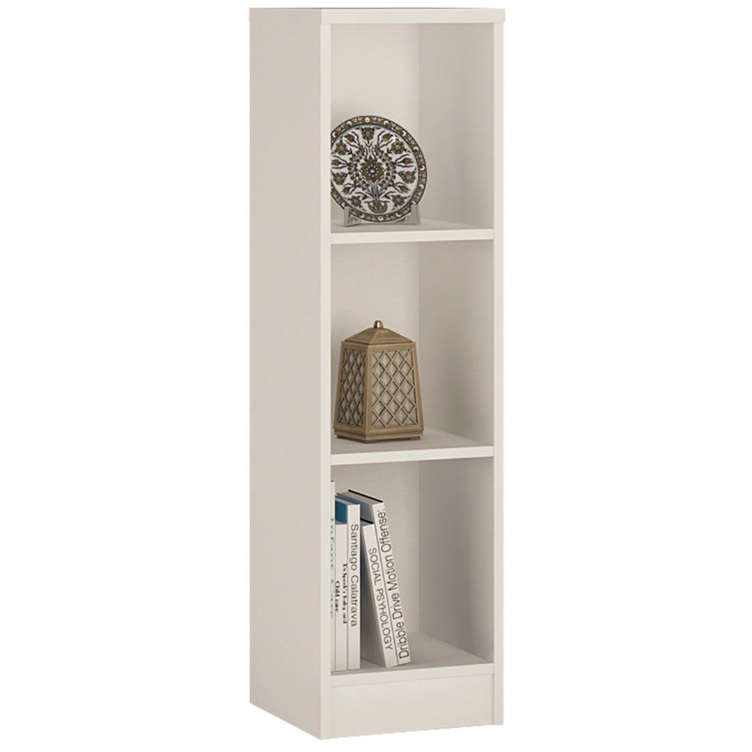 4 You Medium Narrow Bookcase in Pearl White - TidySpaces