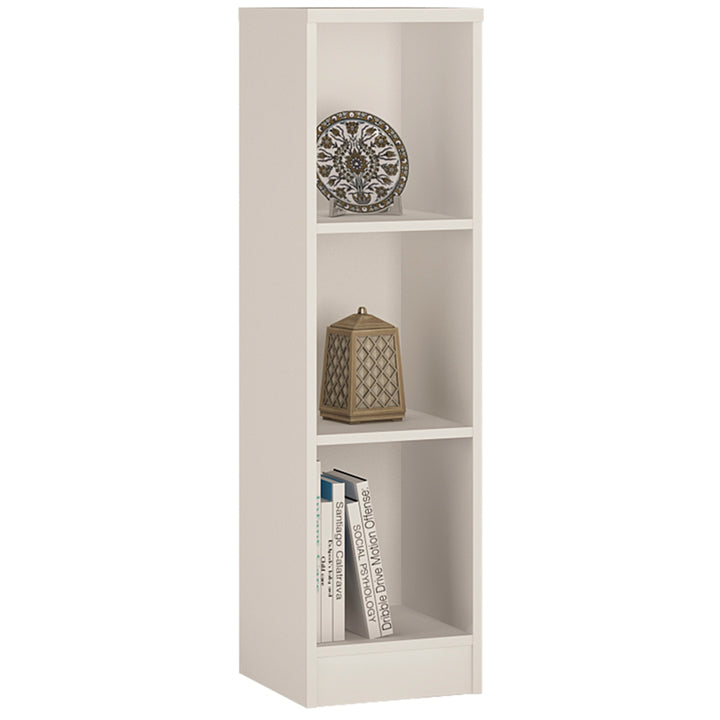 4 You Medium Narrow Bookcase in Pearl White - TidySpaces