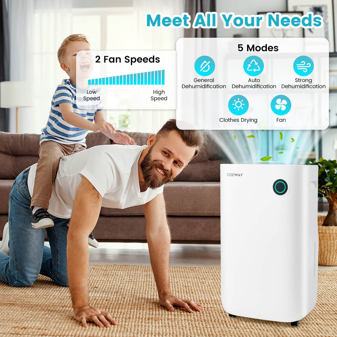 Dehumidifier 40L/Day with 5 Modes and 2 Speed - TidySpaces