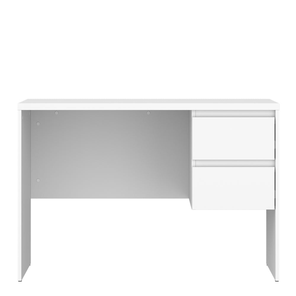 Fribo Desk 2 Drawer in Alpine White - TidySpaces