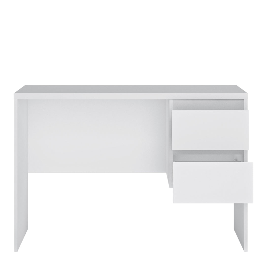 Fribo Desk 2 Drawer in Alpine White - TidySpaces