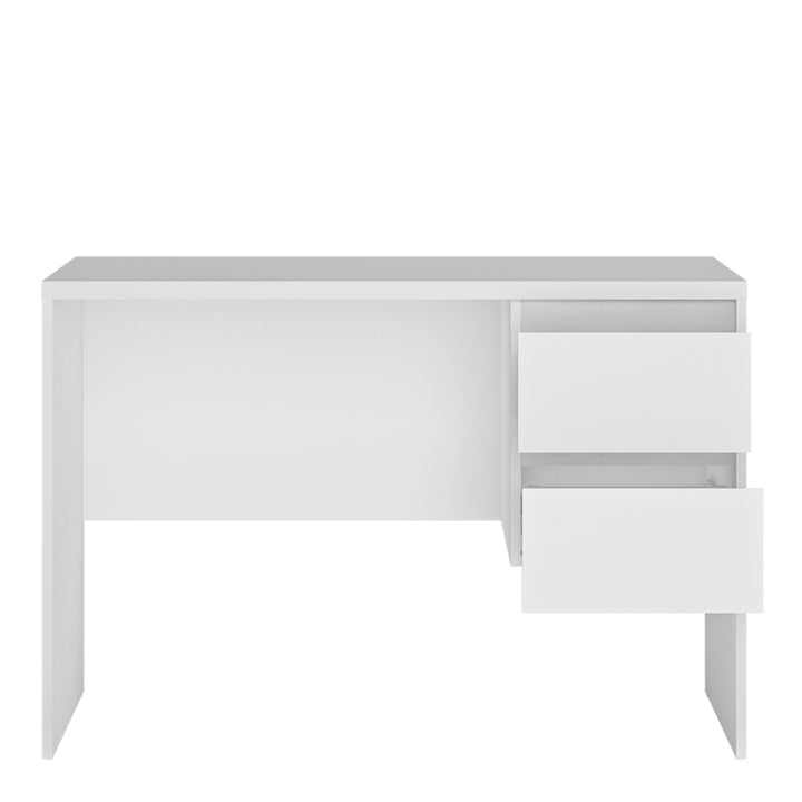 Fribo Desk 2 Drawer in Alpine White - TidySpaces