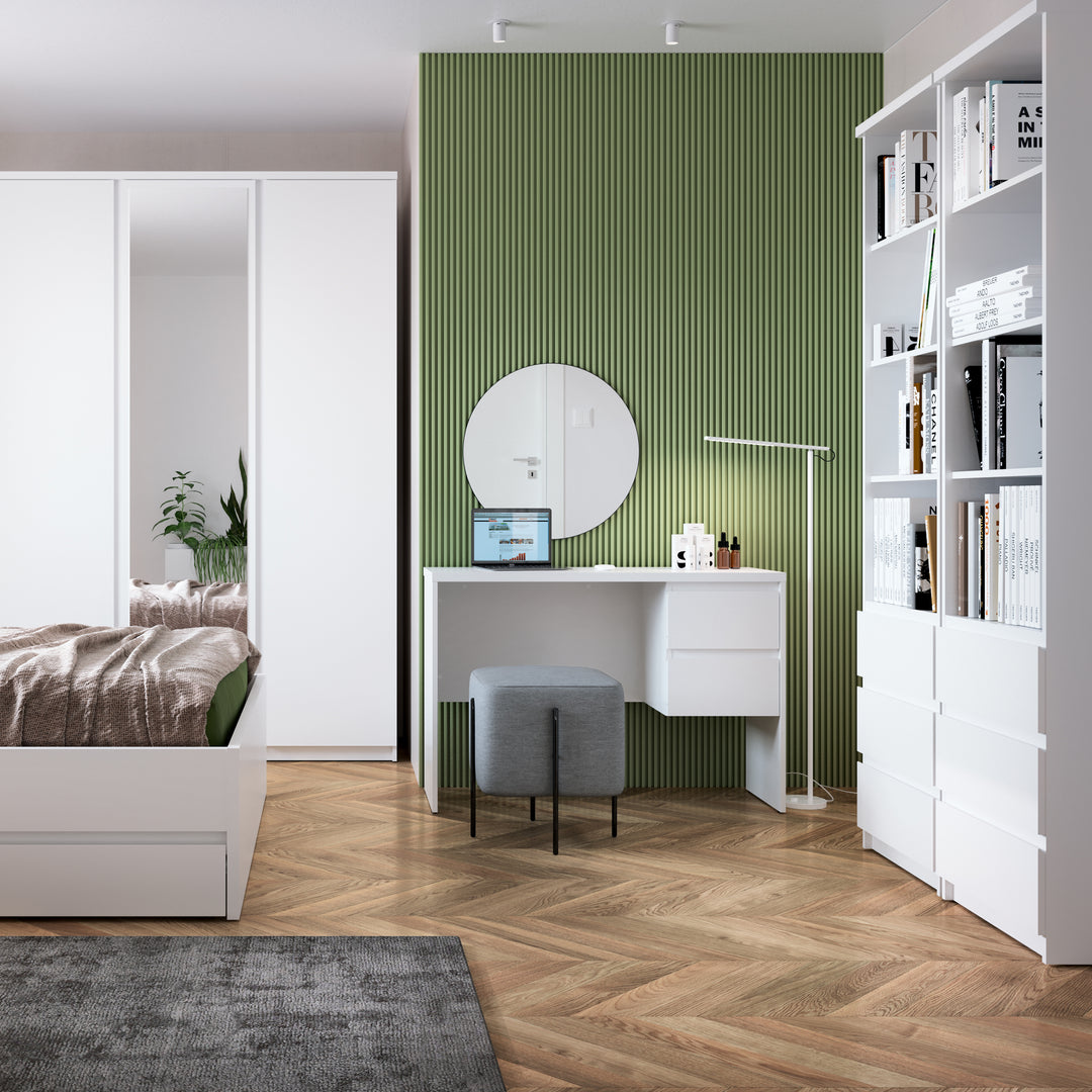 Fribo Desk 2 Drawer in Alpine White - TidySpaces