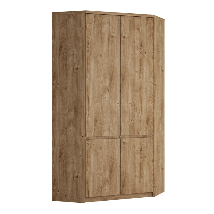 Fribo Corner Wardrobe 2 Door in Golden Ribbeck Oak - TidySpaces