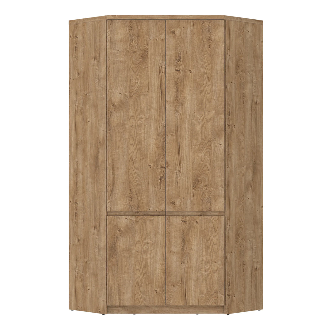 Fribo Corner Wardrobe 2 Door in Golden Ribbeck Oak - TidySpaces