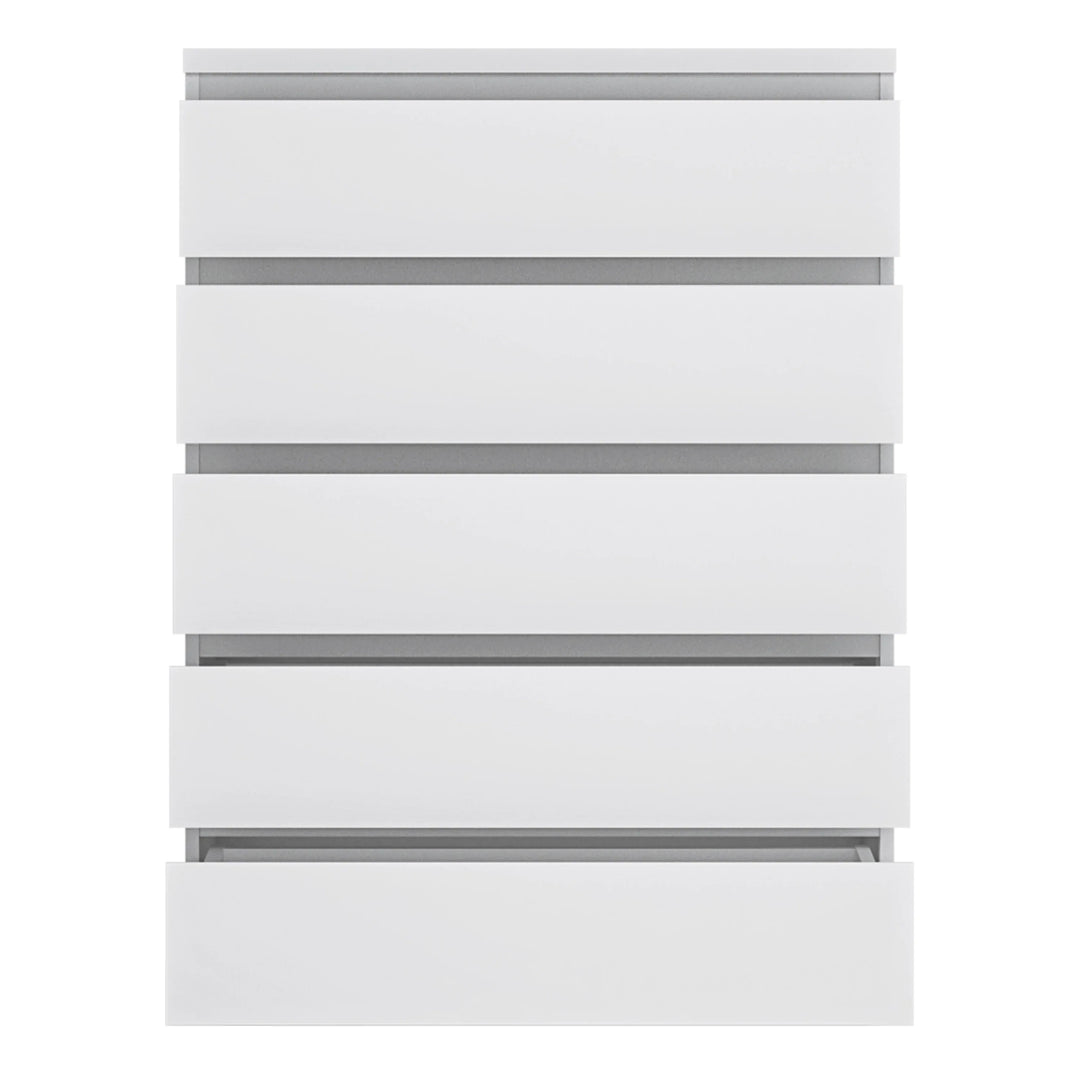 Fribo Chest Of 5 Drawers in Alpine White - TidySpaces
