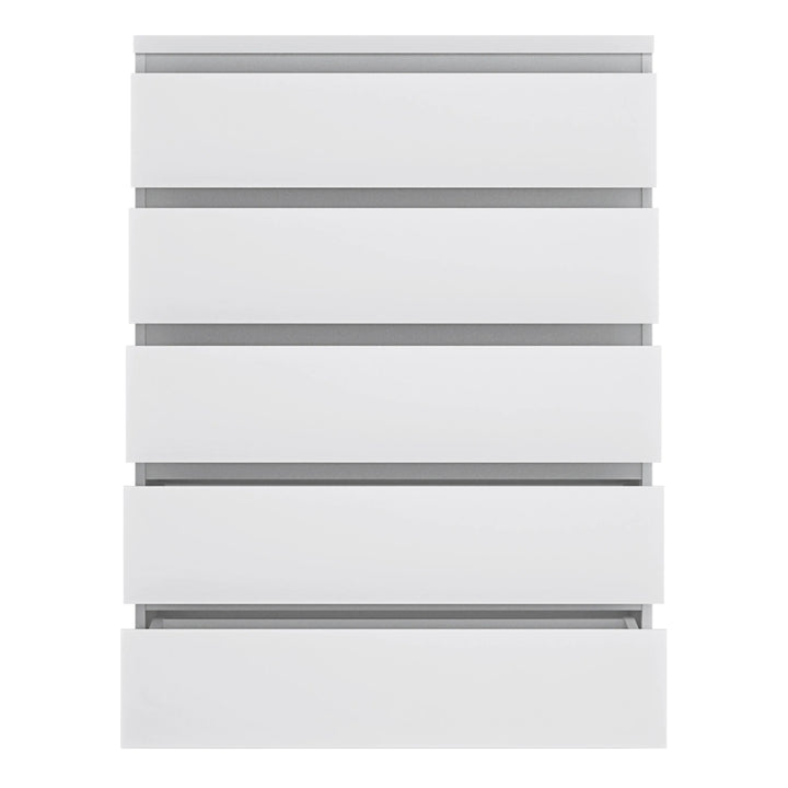 Fribo Chest Of 5 Drawers in Alpine White - TidySpaces