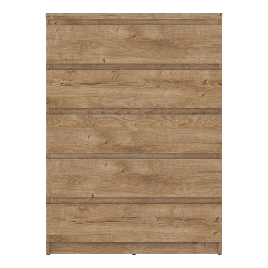 Fribo Chest of 5 Drawers in Golden Ribbeck Oak - TidySpaces