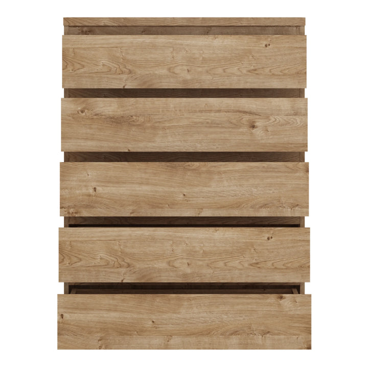 Fribo Chest of 5 Drawers in Golden Ribbeck Oak - TidySpaces