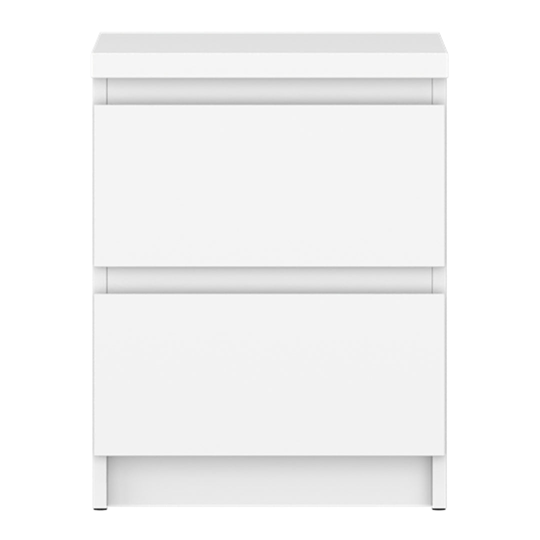 Fribo Bedside Cabinet 2 Drawer in Alpine White - TidySpaces