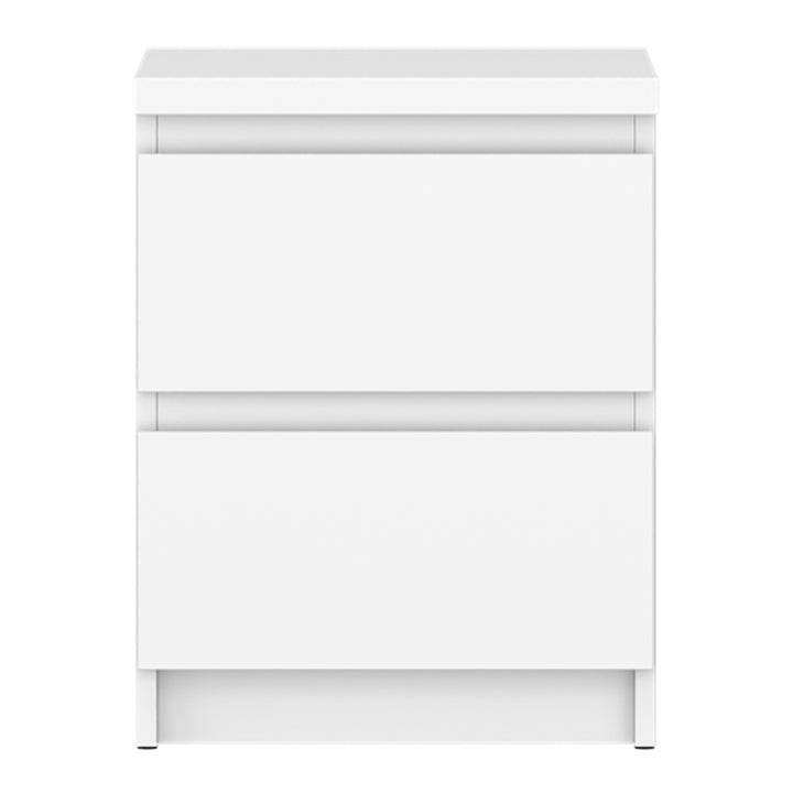 Fribo Bedside Cabinet 2 Drawer in Alpine White - TidySpaces