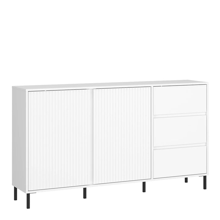 Avenale Sideboard 2 Door 3 Drawer in Alpine White High Gloss - TidySpaces