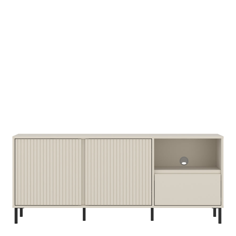 Avenale Wide TV Cabinet 2 Door 1 Drawer in Cashmere - TidySpaces