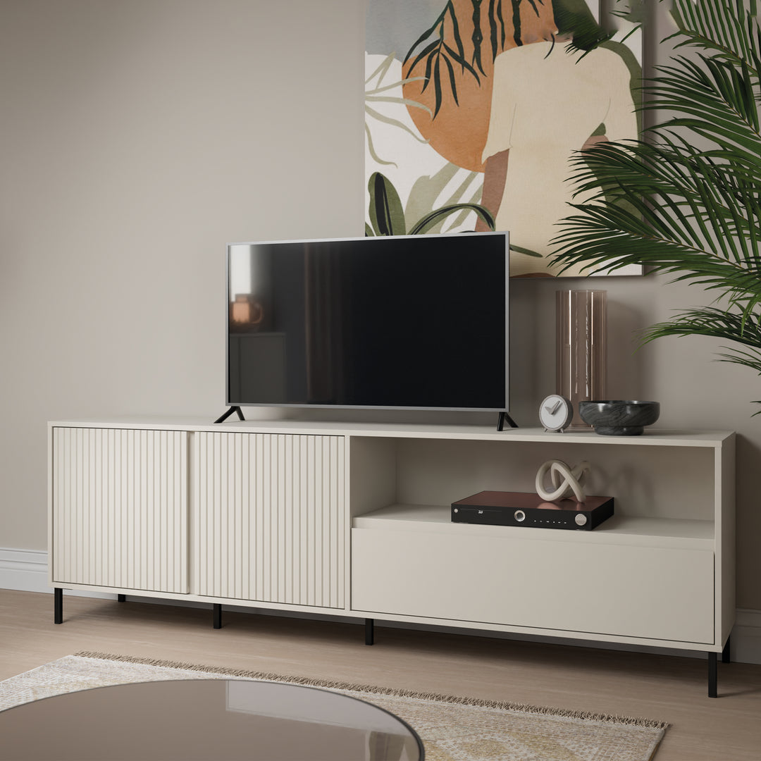 Avenale TV Cabinet 2 Door 1 Drawer in Cashmere - TidySpaces