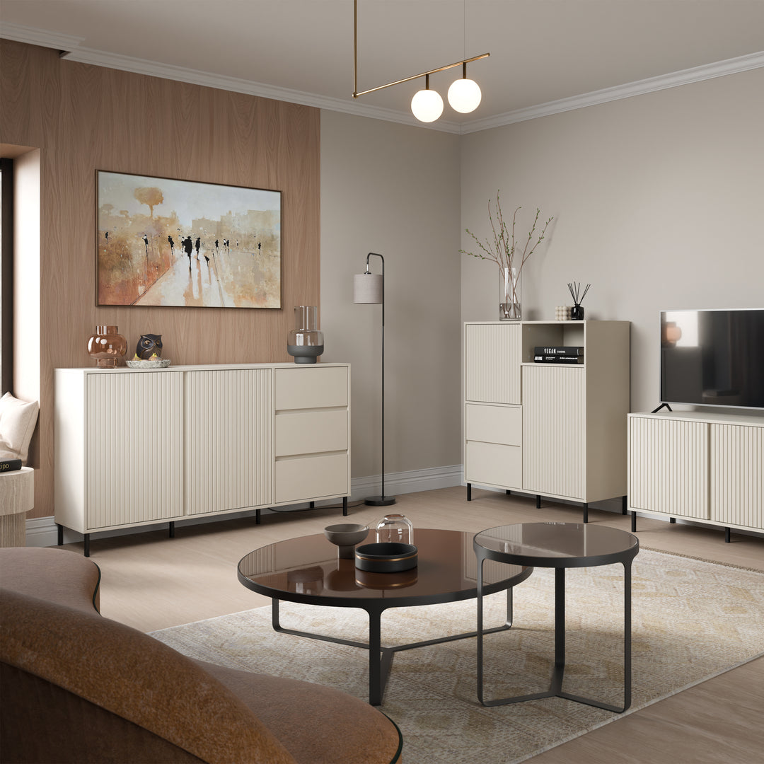 Avenale Sideboard 2 Door 3 Drawer in Cashmere - TidySpaces