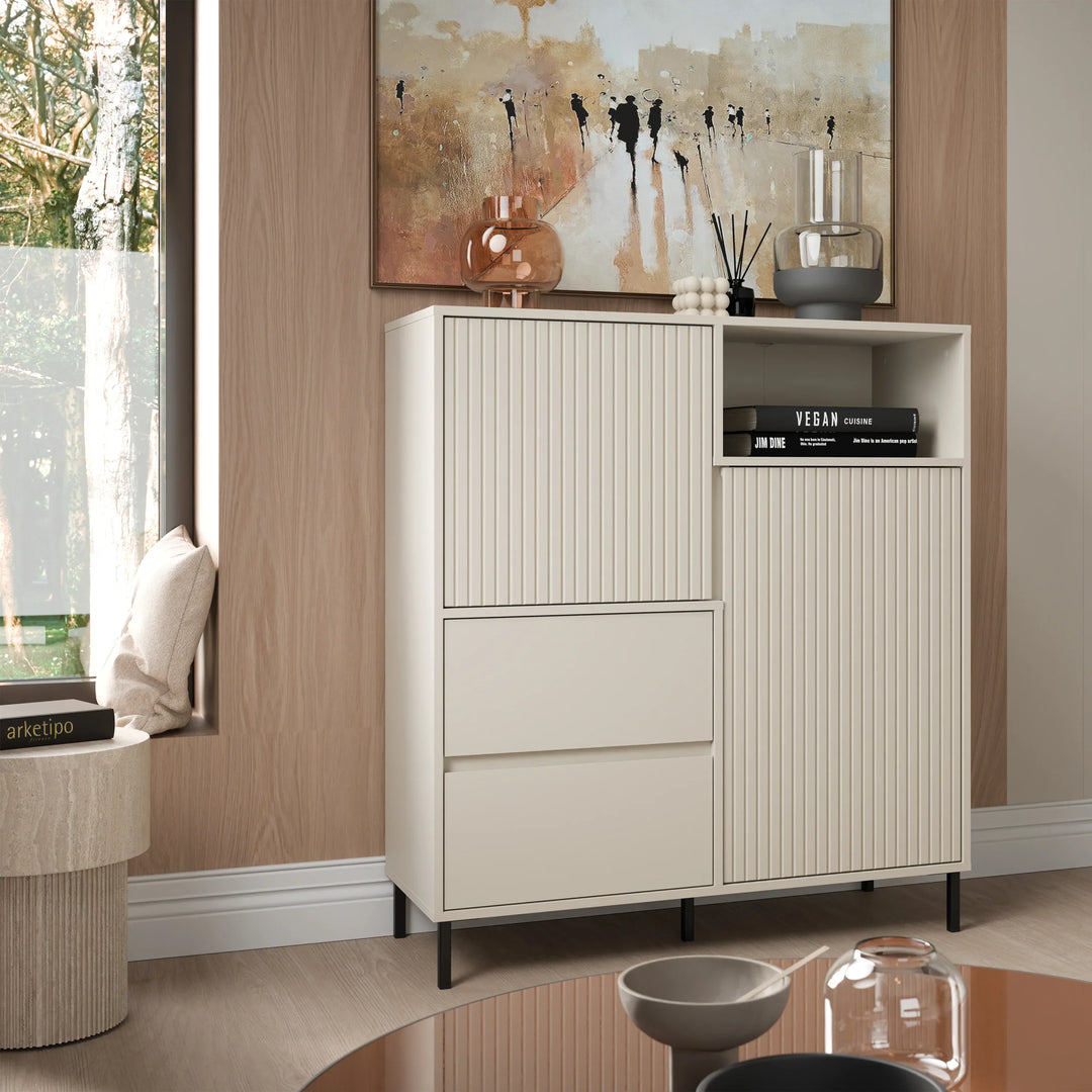 Avenale Sideboard 2 Door 2 Drawer in Cashmere - TidySpaces