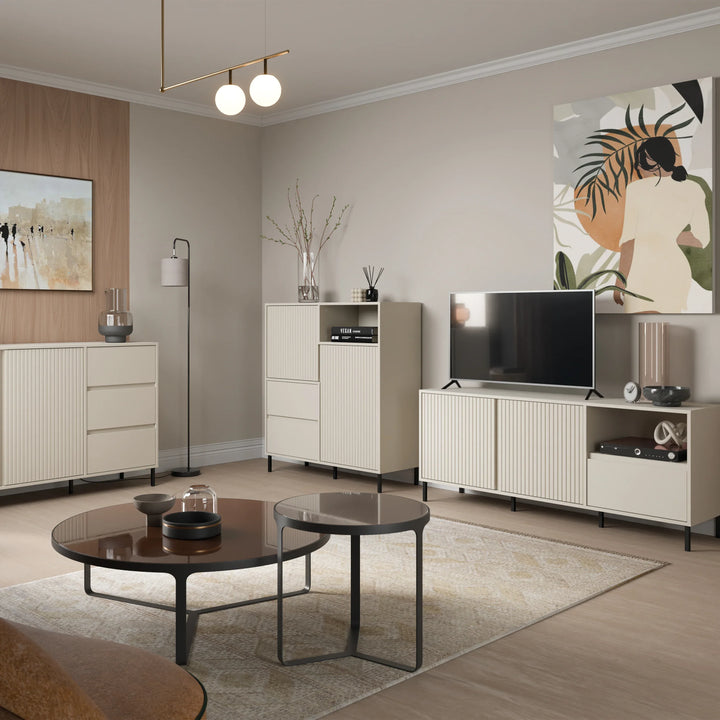 Avenale Sideboard 2 Door 2 Drawer in Cashmere - TidySpaces