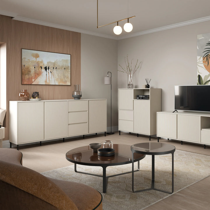 Avenale Sideboard 2 Door 2 Drawer in Cashmere - TidySpaces