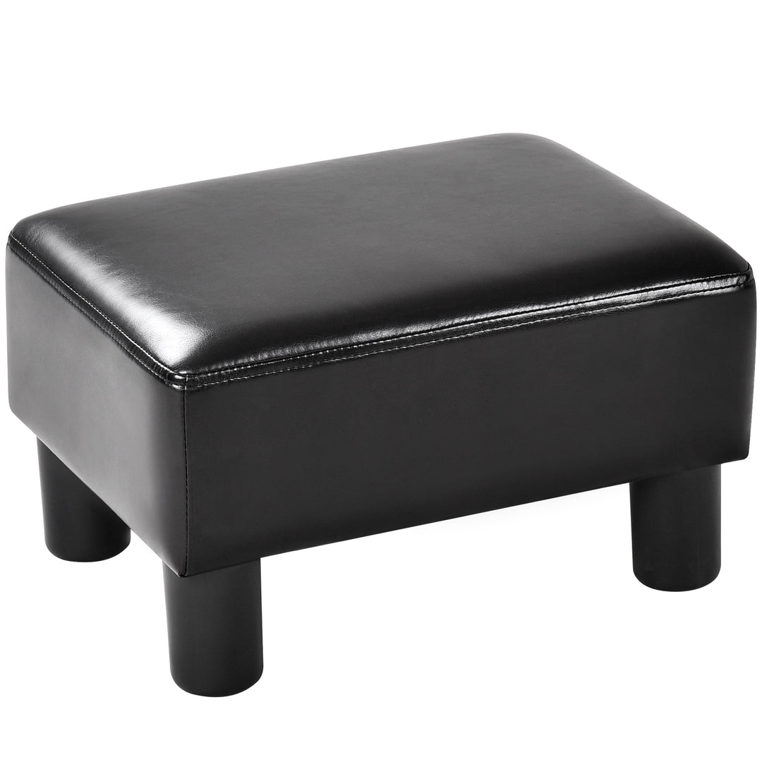 40 cm Rectangle PU Leather Small Footstool Ottoman - TidySpaces