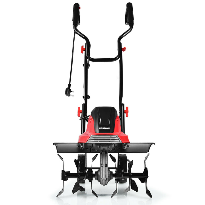 1500W Corded Electric Garden Tiller with 6 Blade Till - TidySpaces