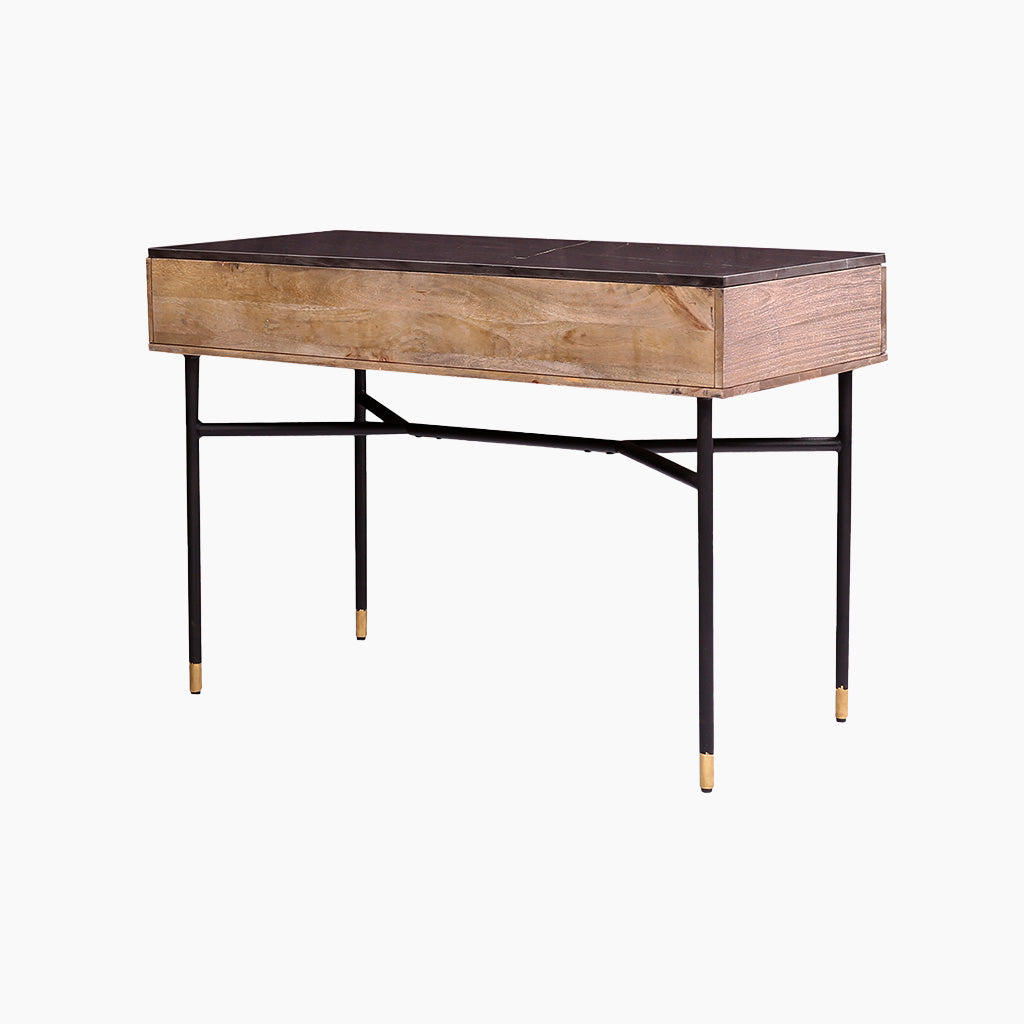 Derek Marble Top Three Drawer Console Table - TidySpaces