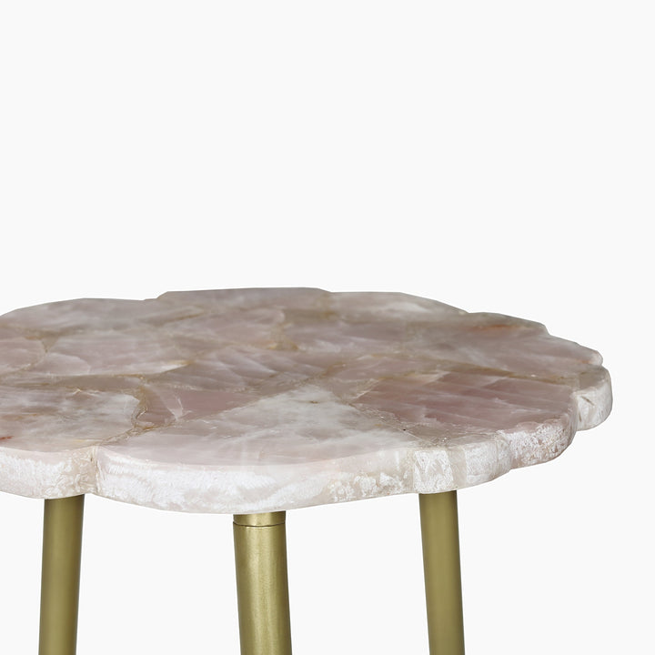 Myra Rose Quartz  End Table