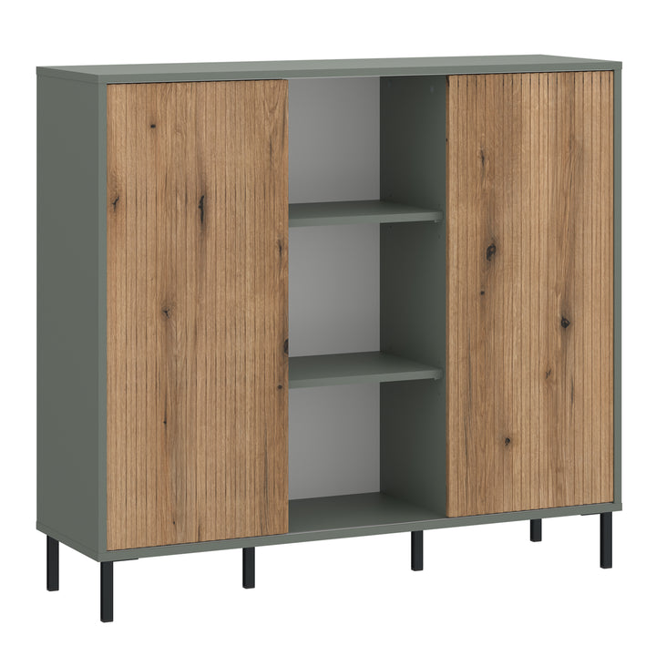 Darwin Sideboard 2 Door in Green/Oak