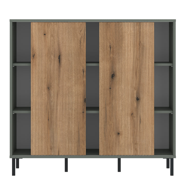 Darwin Sideboard 2 Door in Green/Oak