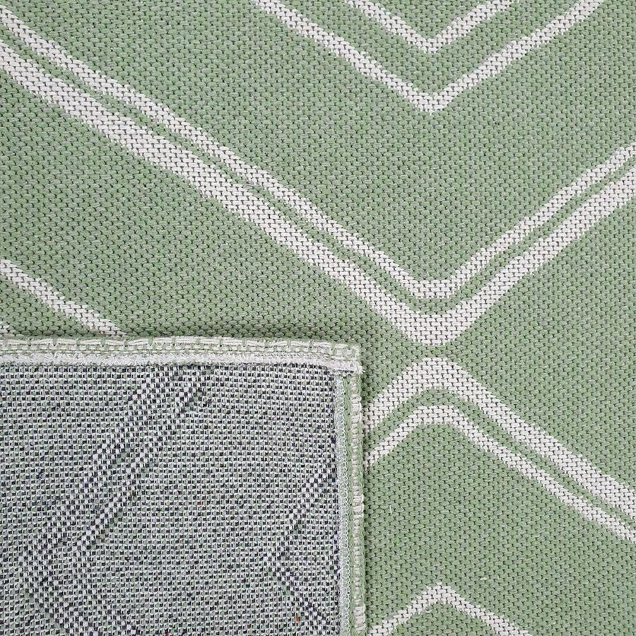 Cotton Rug Green Diamond - TidySpaces