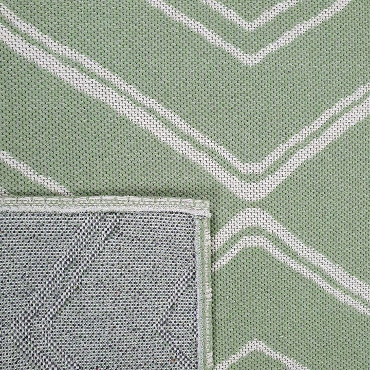 Cotton Rug Green Diamond