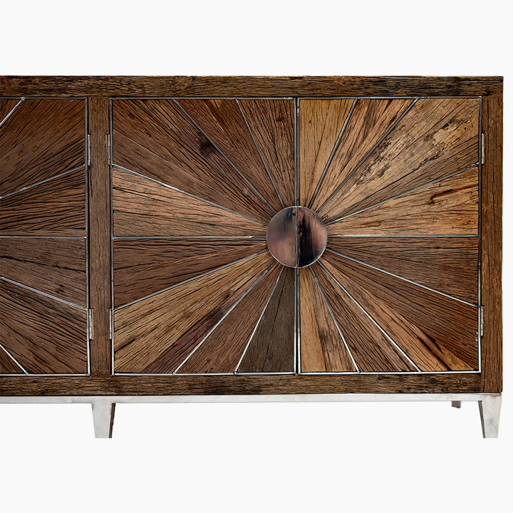 Mode Rustic Reclaimed Wood Four Door Sideboard - TidySpaces