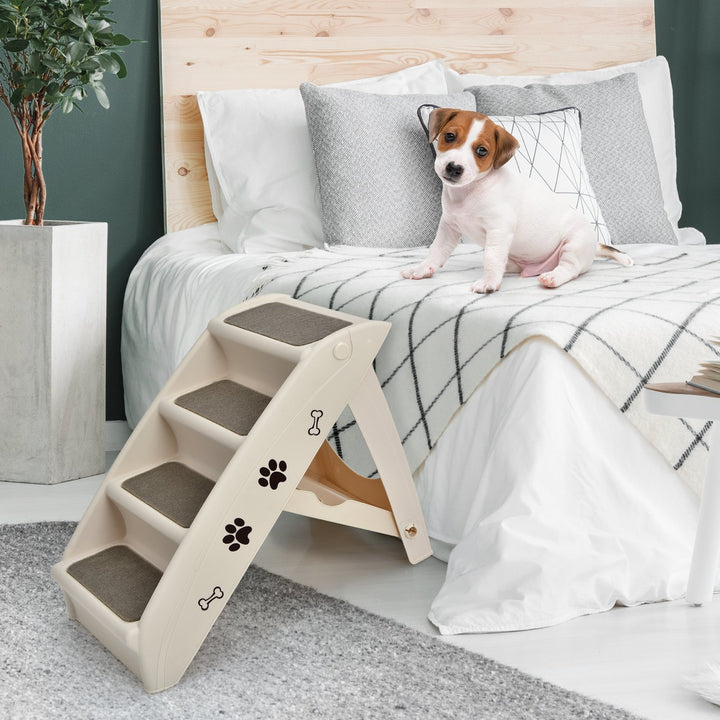 4 Step Pet Stairs with Non-Slip Foot Pads - TidySpaces