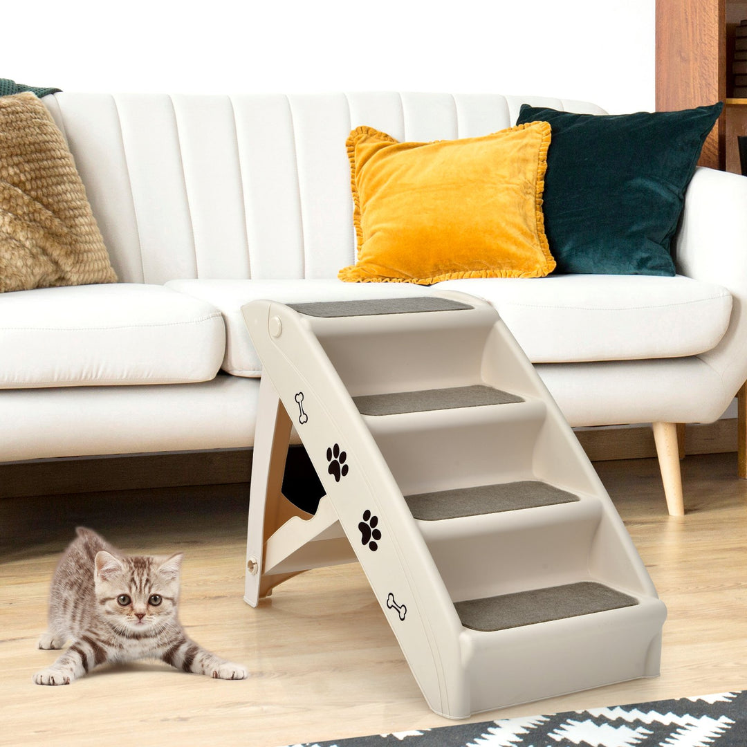 4 Step Pet Stairs with Non-Slip Foot Pads - TidySpaces