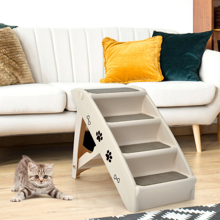 4 Step Pet Stairs with Non-Slip Foot Pads - TidySpaces