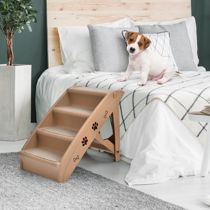 4 Step Pet Stairs with Non-Slip Foot Pads - TidySpaces