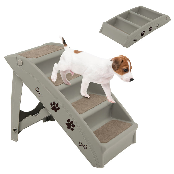 4 Step Pet Stairs with Non-Slip Foot Pads - TidySpaces